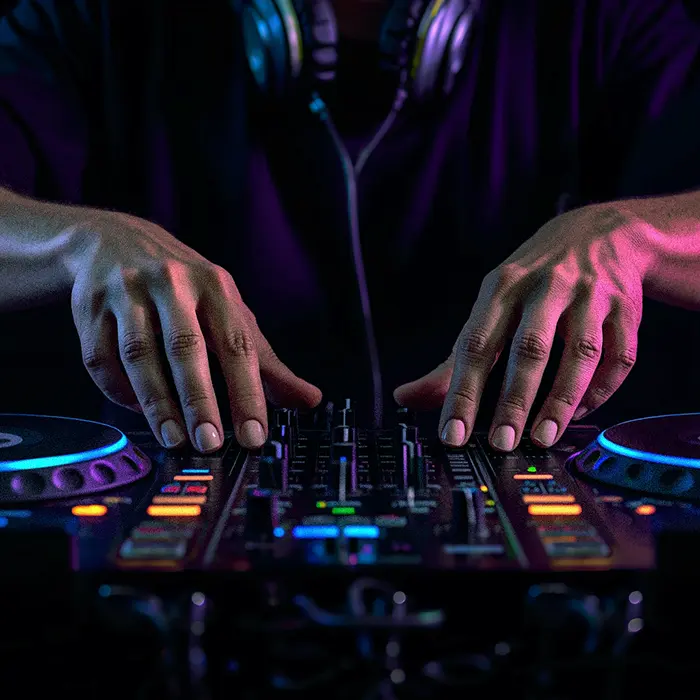 DJ performing at private event in San Francisco party venue